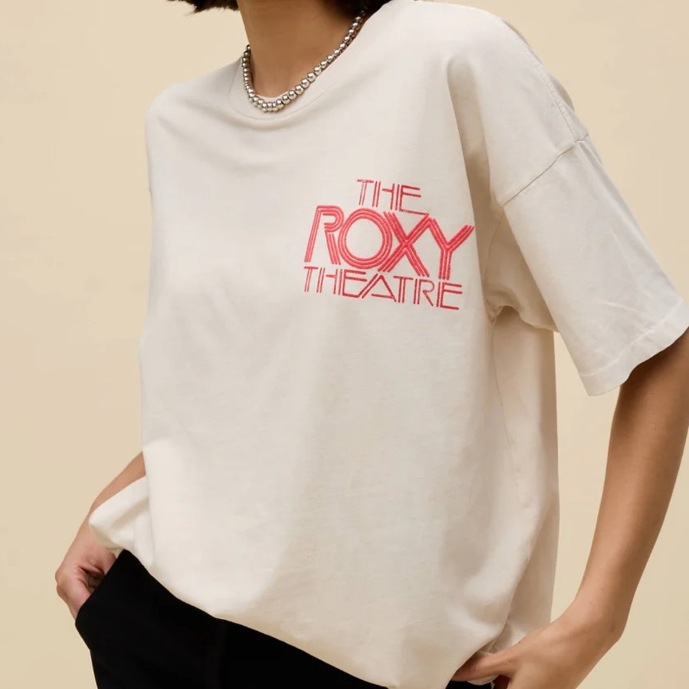 Daydreamer The Roxy Logo Concert Tee in Dirty White
